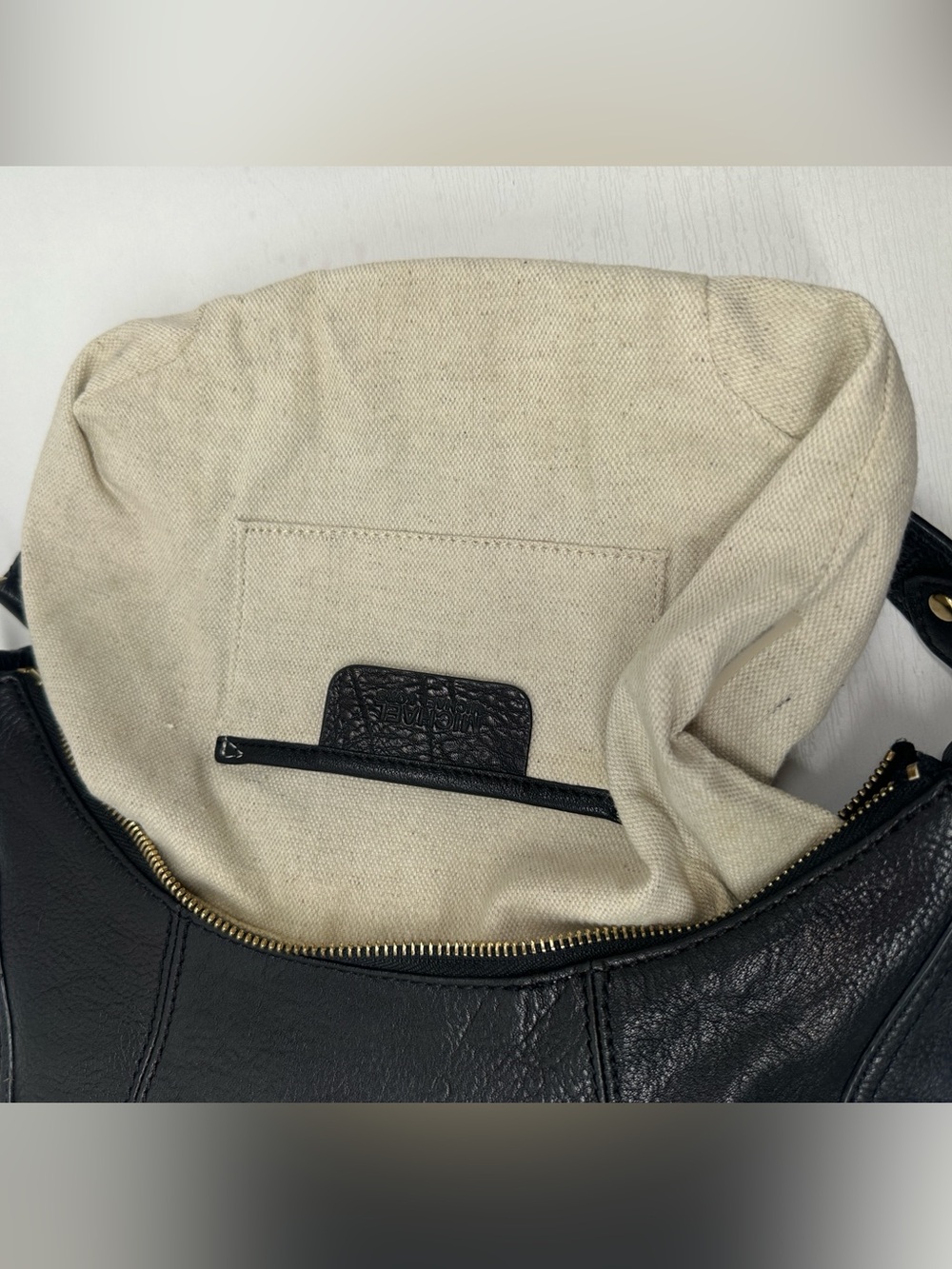 Michael Kors Astor Pebbled Leather Hobo Shoulder Bag Y2K - Picture 9 of 12